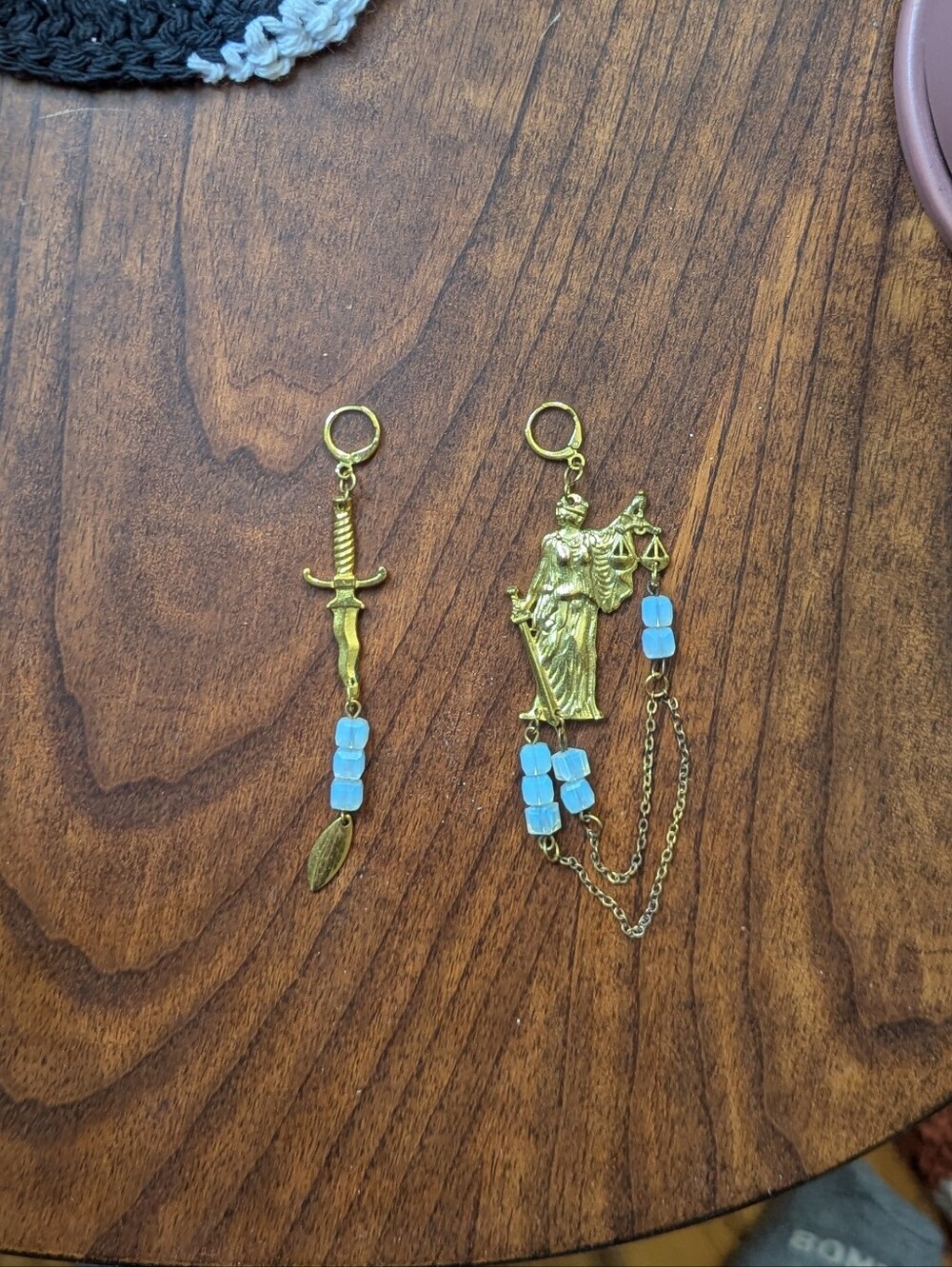 Sword & Lady Justice Earrings